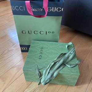 Gucci small marmont box and shopping bag
